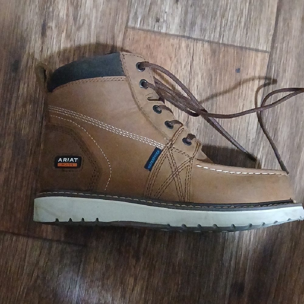 Ariat Men's Tan Lace-Up Work Boots - Picture 2 of 15